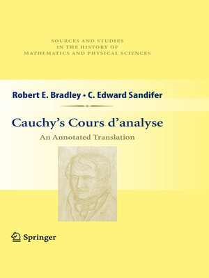 cover image of Cauchy's Cours d'analyse